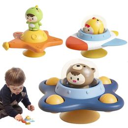 Suction Cup Toys Bear Dinosaur Chick Suction Cup Spinner Toys Multifunctional 2-in-1 Suction Cup Interactive Toy For Babies Ages 231225