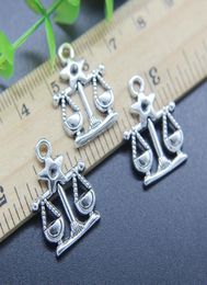 100pcs Libra Constellation Alloy Charms Pendant Retro Jewellery Making DIY Keychain Ancient Silver Pendant For Bracelet Earrings 229027176