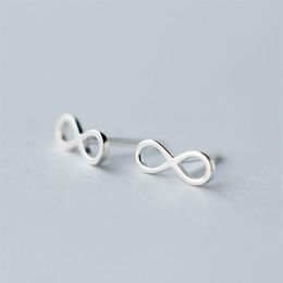 Silver 925 Jewellery Earrings Sterling Silver Earrings Infinite Symbol 8 Delicate And Elegant Silver Symbolic Earrings F297M