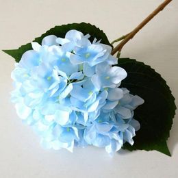 Decorative Flowers 5pcs Artificial Hydrangea Flower Silk Bride Bouquet Wedding Home Real Touch Fake Vase Plants Arrangement