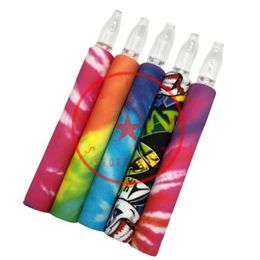 Colorful Silicone Smoking Removable Tips Innovative Glass Filter Straw Oil Rigs Handpipes Dry Herb Tobacco Cigarette Holder Pipes Catcher Taster Bat One Hitter DHL