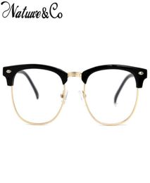 Fashion Sunglasses Frames Half Frame Eyeglasses Design Clear Lens Semi Rimless Woman Men Reading Glass Computer Eye Glasses 2021 N5707000