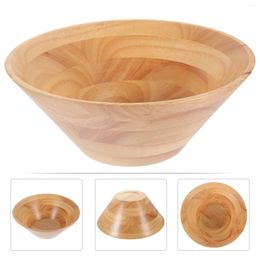 Dinnerware Sets Rubber Wood Salad Bowl Soup Wooden Noodle Bowls Cone Mixing Multi-use Dinner Rice