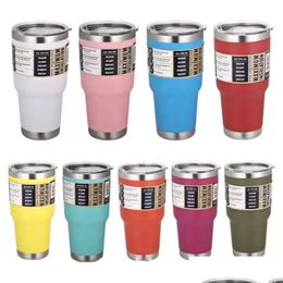 Tumblers 30 20 Oz Vacuum Insated Tumbler Double Wall Water Vaso Cooler Termos Coffee Mug Bottle Stainless Steel Flask Cups Fy4412 Dr Dhkfc