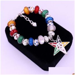 Beaded Double Nose New Design Young Greek Sorority Order Of Eastern Star Oes Beads Bracelets Masonic Mason Jewelry Y200730 Drop Deliv Dh5Ax