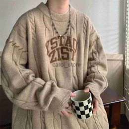 Men's Hoodies Sweatshirts Autumn and Winter Trend Retro Men and Women Street Personality Letter Round Neck Sweater Korean Version Couple Hip Hop Casual J231225