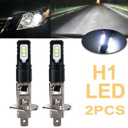 Headlights 2X H1 6000K Super Bright White 6000LM DRL LED Headlight Bulb Kit HighBeam