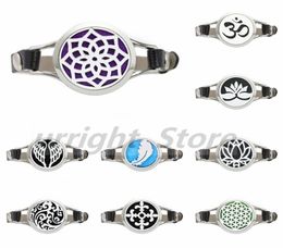 Tennis Feather Lotus Flower 30mm 316L Stainless Steel Diffuser Locket Bracelets Essential Oil For Women Aroma Bracelet 10pads7197739