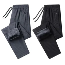 Men's Pants Mens Casual Loose Solid Colour Pocket Elastic And Fleece Sports Baggy For Men