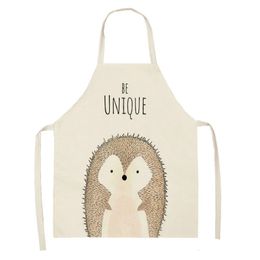 Kitchen Cooking Apron Small Animal Series Lion Elk Adult Sleeveless Children's Family Parent child Wear 231225