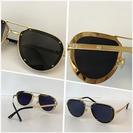 Vintage Brand Designer Sunglasses For Men Women Luxury Retro Rimless Frame Eyewear Gold Shape Top Quality Glasses Uv 400 Lens 01942619