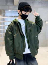 Down Coat Korean Version Of Childrens Clothing Cotton Jacket Boys Winter Explosive Street Cool Middle-Aged And Young Heavy Industry Th Ot2Sj