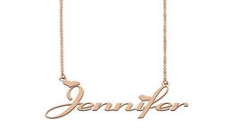 Jennifer name necklaces pendant Custom Personalised for women girls children friends Mothers Gifts 18k gold plated Stainless 8127409