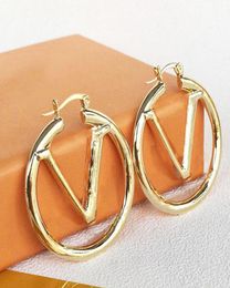 Fashion Luxury Earring Have Stamp Studs 3cm Hoop Earrings For Women 925 silver needle Top Party Gift5947705