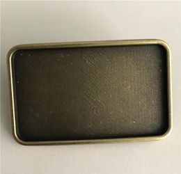 1 Pcs Rectangle Bronze Blank Western Belt Buckle For Man Hebillas Cinturon Belt Cowboy Buckles Fit 4cm Wide Belts6820061