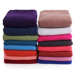 10pcslot Women039s Pleated Crinkle Hijab Scarf Muslim Head Wrap Shawl Large Size 18090cm Y20100759644823076572