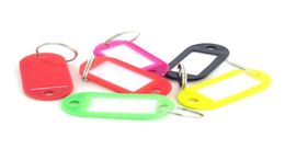 50 Pcs Plastic Keychain Id and Name s With Split Ring For Baggage Key Chains Key Rings 5cm x22cm 772076296