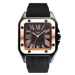 Men Luxury New Quartz watch Stainless Steel case Business Fashion ladies women High quality Mens Watches Sports Wristwatch square 2719