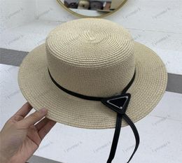 Summer Grass Braid Designer Straw Hat For Womens Mens Flat Fitted Sun Hats Brand Solid Fashion Designers Baseball Cap Ball Caps Bo7425145