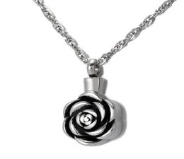 Cremation Jewelry Rose Urn Necklace for Ashes Keepsake Memorial Pendant Locket Stainless Steel Waterproof Remembrance Necklace24783008319