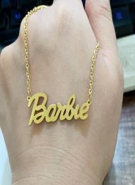 The European and American fashion lovely English letters Barbie necklace female friend a gift7704777