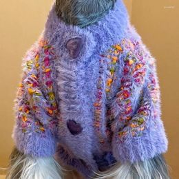 Dog Apparel Autumn And Winter Thick Warm Schnauzer Pet Cardigan Sweater