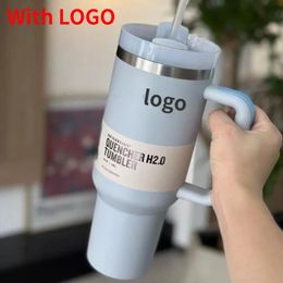 40 oz stainless steel vacuum insulated roller cup with lid and rope handle leak proof flip coffee cup 231225