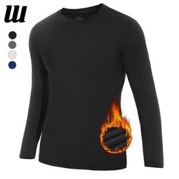 Mens Thermals Long Sleeve Undershirt Warm Fleece Lined Base Layer Thermal Underwear Tops Winter Johns Shirts for Men 231222