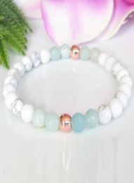 MG1058 Anxiety Relief Bracelet Amazonite Gem stone Jewellery Howlite Calming Bracelet Hematite Healing Crystal Beaded Bracelet9488792675658