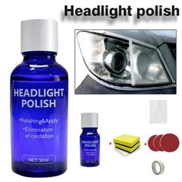 Products Auto Headlamp Repair Kit 30ml 10ml Car Headlight Repairs Tool Oxidation Rearview Glass Antiscratch Coat Plating Liquid