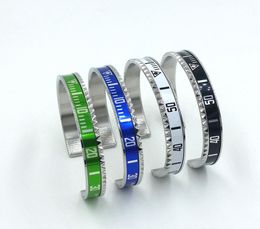 4 Colours Classic design Bangle Bracelet for Men Stainless Steel Cuff Speedometer Bracelet Fashion Men039s Jewellery with Retail p9690628