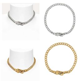 Vivienne Empress Dowager West High Version 23 New Belt Buckle Letter Chain Necklace Unisex Bracelet Two Straps