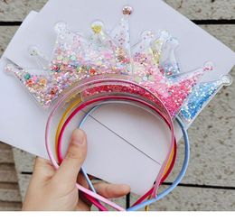 Hair Accessories Cute Shiny Sequins Crown Headband For Girls Manual Cat Ears Hairband Kids Cartoon Hair Hoop 2049 E31629042