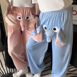 Men's Sleepwear Pyjama Pants Men Flannel Trousers Prank Gift For Animal Themed Funny Elephant Novelty Couple 2024