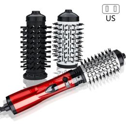 2024 Hair Dryer Brush Air Comb 2 in 1 Salon Negative Ionic Blow Straightener Curler 231225