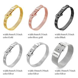 1PCS Stainless Steel Bracelet Fashion Wristband bracelet Fit Slide Charms & Letters Men Woman Jewelry LSBR01-02199D