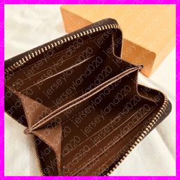 ZIPPY COIN PURSE M60067 Fashion Designer Womens Compact Short Wallet Luxury Key Card Holder Case Pochette Pouch Cle Damier Can235S