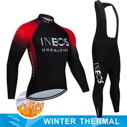 Jackets INEOS Cycling Pants Man Winter Clothing Men's Jacket Suit Mtb Road Bike Costume Tricuta Clothes Jersey Laser Cut Uniform Fleece