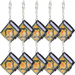 Keychains 10 Pcs Vintage Decor Quran Keychain Novelty Hanging Rings Bag Keyring Pendants Gift