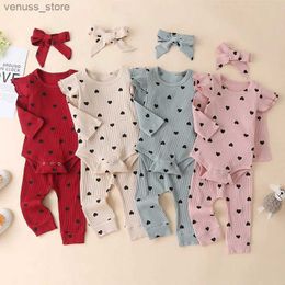 Clothing Sets 0-24M Newborn Infant Baby Girls Ruffle T-Shirt Romper Tops Leggings Pant Outfits Clothes Set Long Sleeve Fall Winter Clothing