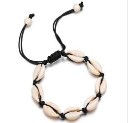 Handmade Natural Seashell Hand Knit Bracelet Shell Bracelets Women Accessories Beaded Strand Bracelet Friend Gifts G4355339