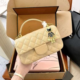 brand classic mini flap bag solid plaid designer bag top handle gold chain crossbody bags purses designer woman bag high quality luxurys handbags with cute ornaments