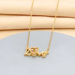 Pendant Necklaces Cute Romantic Beating Heart Love Women Necklace Female Sweet Wedding Jewelry Ladies Stainless Steel Neck Chain Wholesale