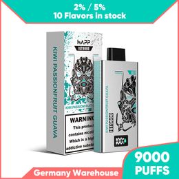 1688 Original Happ Bar Puff 9k Vape Disposable E-cigarettes 10k 12K puffs elf vapes rechargeable 2% 5% E-liquid prefilled mesh coil desechables vapers