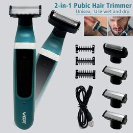 Epilator Vgr Pubic Hair Trimmer Shaver for Men Body Groomer for Groyne & Balls Replaceable Blade Electric Razor Ipx5 Waterproof Epilator