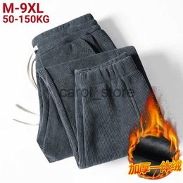Men's Pants 9xl Plus Size Winter Thicken Warm Fleece Sweatpants Men High Quality Corduroy Joggers Sportswear Casual Track Pants 6xl 7xl 8xl J231225