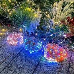 USB LED String Lights Copper Wire Light, 10m/33ft 100led Waterproof Fairy Lights, For Wedding Party Decoration, Birthday Wall Hanging, Outdoor, Garden String Lights.