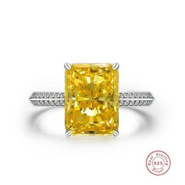 Choucong Brand Design Stunning Luxury Jewelry Pure 100% Soild 925 Sterling Silver Princess Cut Large Gold Moissanite CZ Diamond Et242i