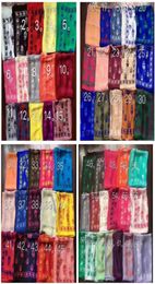 71 colors brand skull scarf for women and men quality 100 pur silk satin fashion women Italy brand scarves pashmina shawls6481997