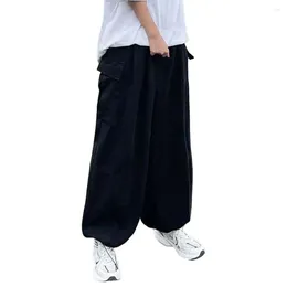 Men's Pants Trendy Joggers Super Soft Men Loose Everyday Wear Drawcord Leg Opening